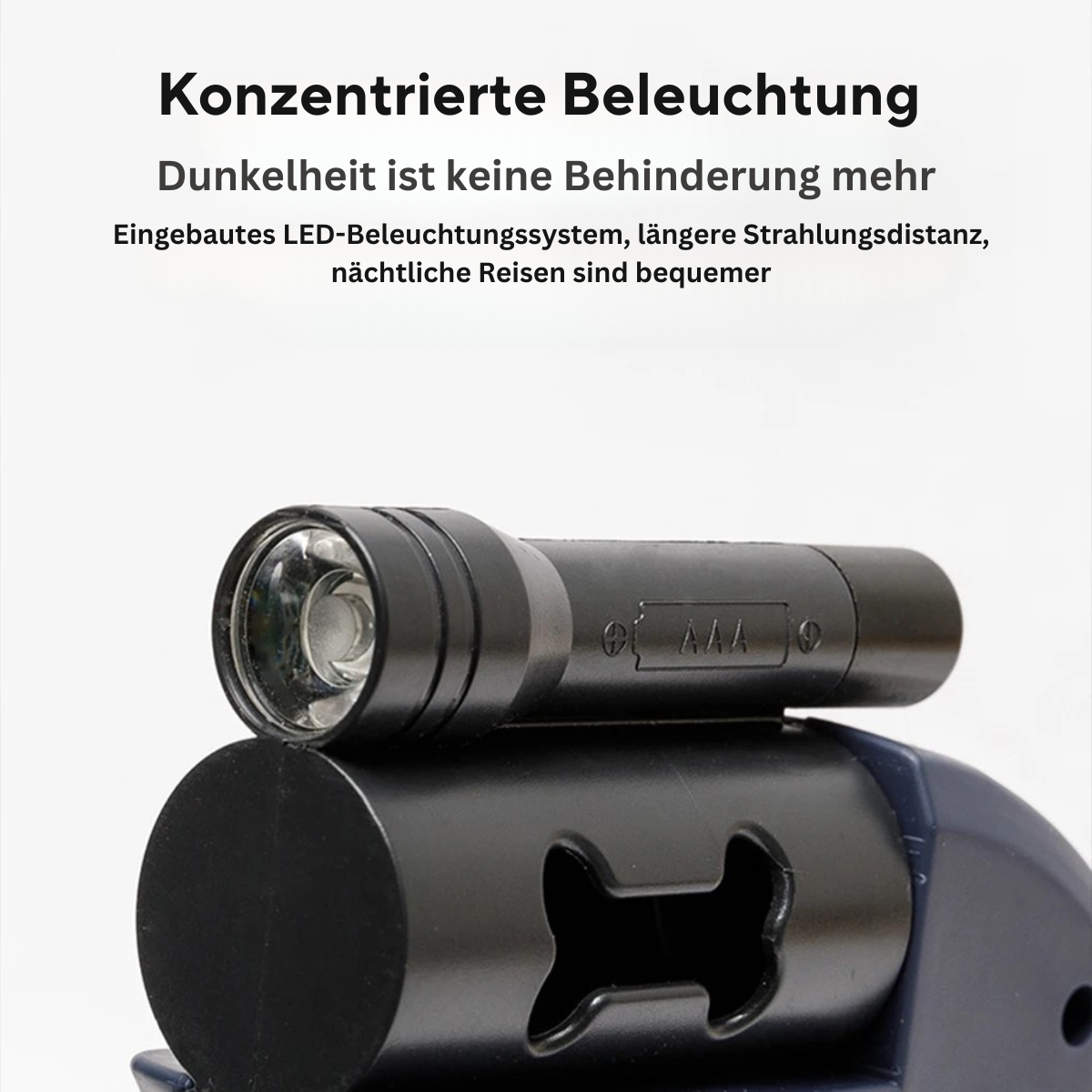 Infällbart dubbelt hundkoppel – trasselfri design, inbyggd LED-lampa
