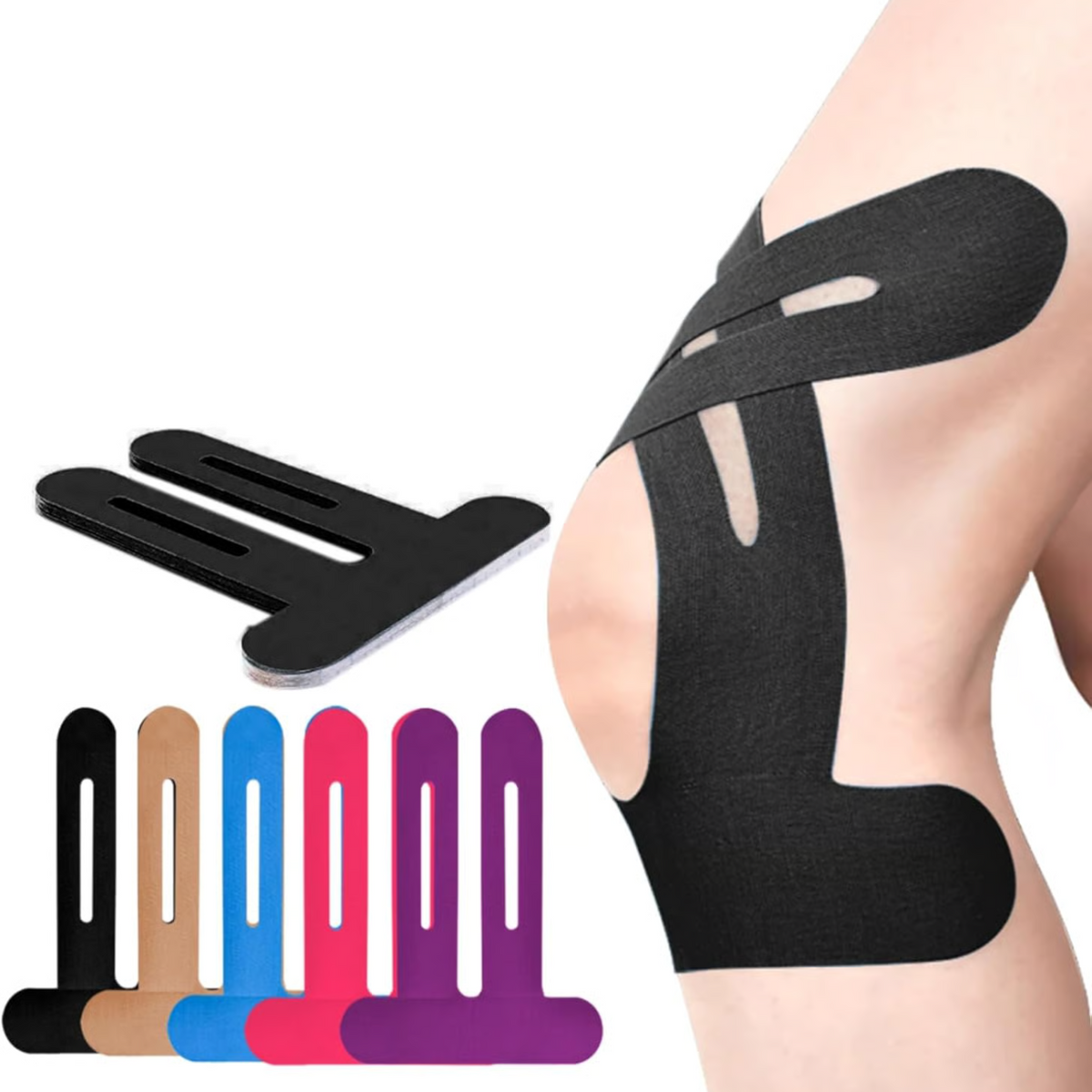 Knee Tape FlexiSupport – forudskåret kinesiologitape til målrettet støtte
