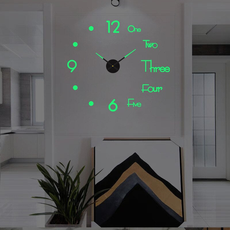 Übergroße moderne Wanduhr — Leises Quarzwerk, montagefertig