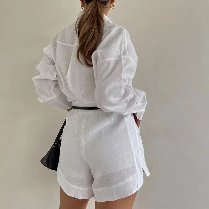 Ensemble Tailleur Cargo Femme – Veste légère & Pantalon large