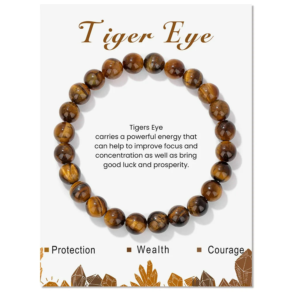 Aria-armbånd med naturlige krystaller til energihealing