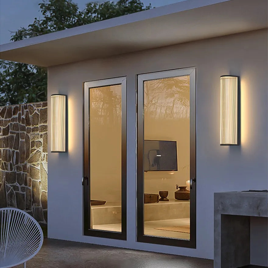 מנורת קיר חיצונית מודרנית LED עמידה למים לקיר חיצוני | boxzora