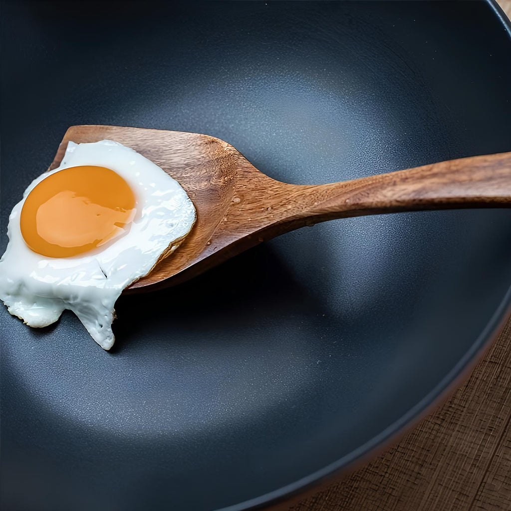 Juego de utensilios de cocina de 5 piezas — Teca 100 % natural, resistente al calor y sin arañazos