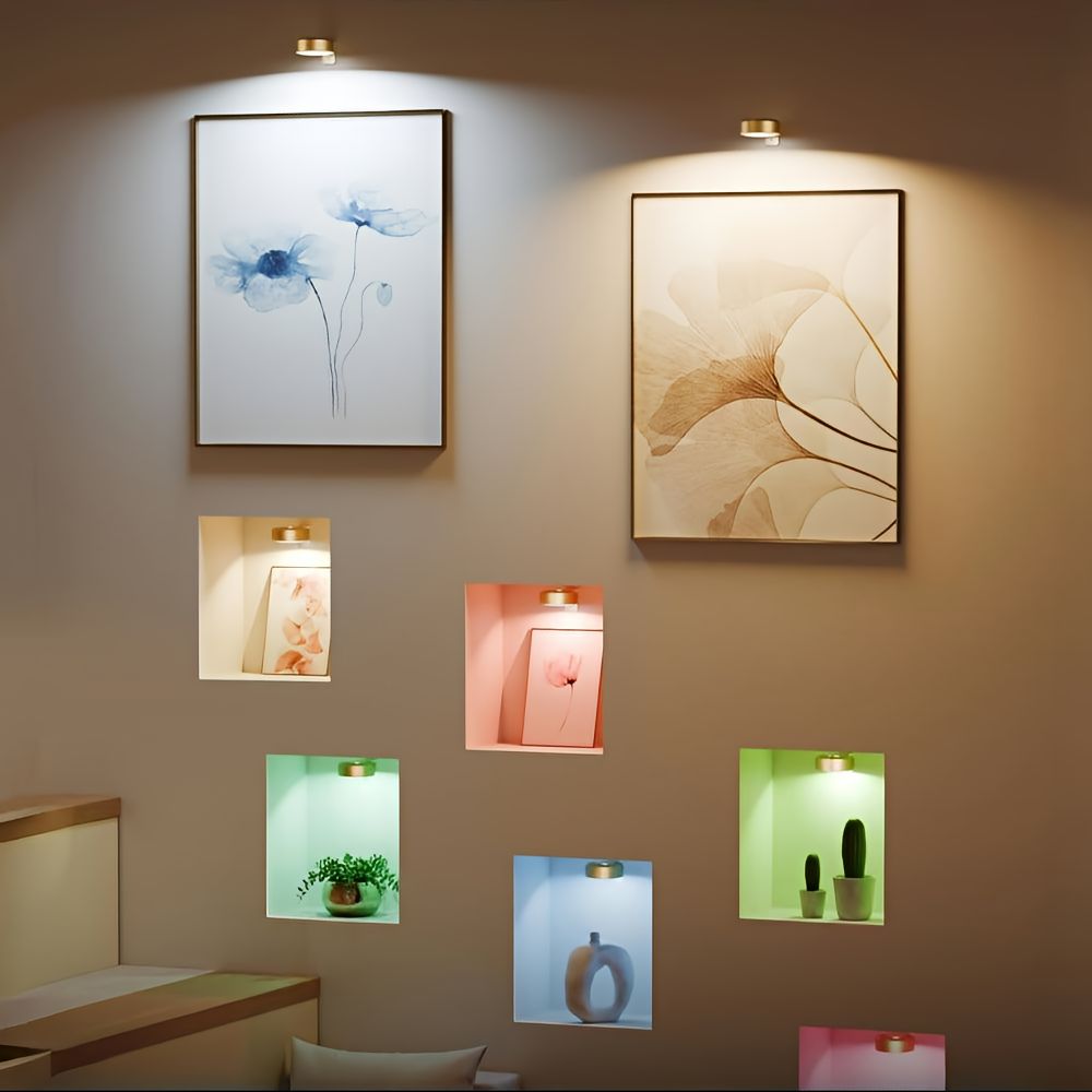 ArtLume trådløse, oppladbare LED-spotter — kabelfritt design, montering uten boring