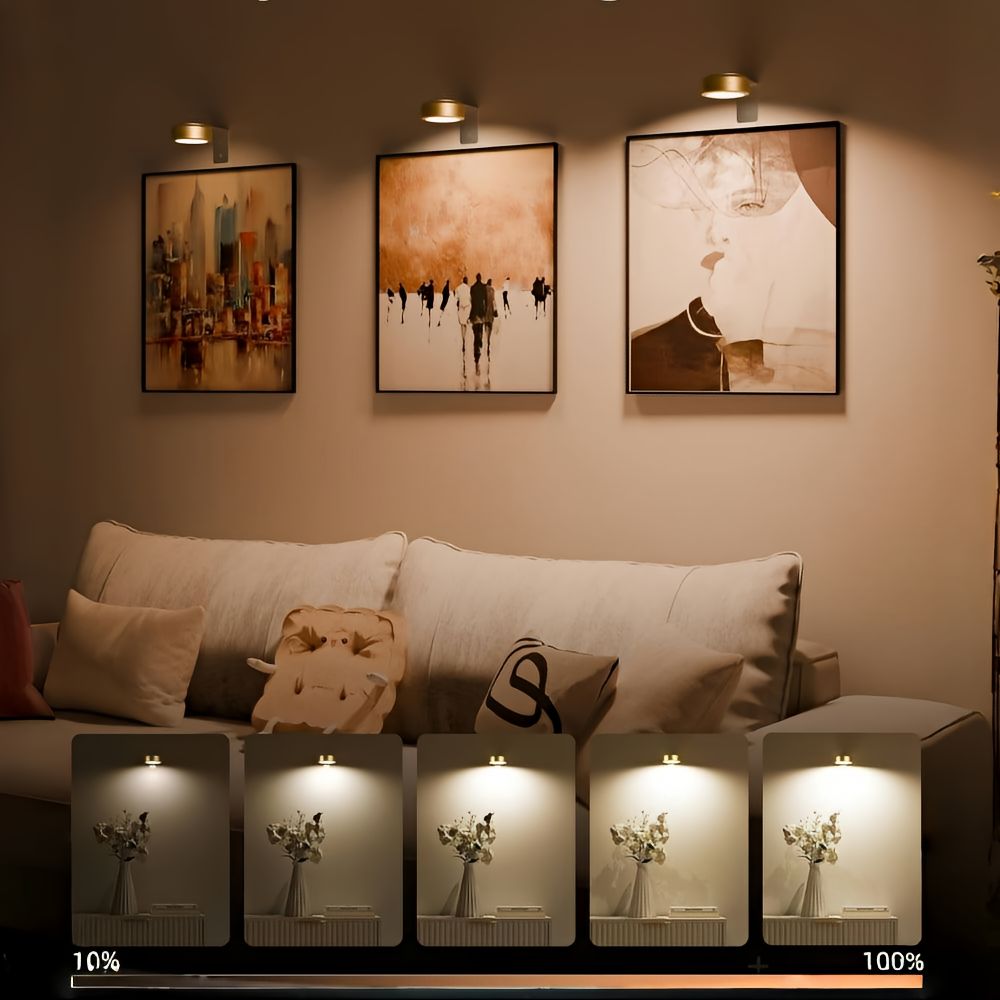 ArtLume trådløse, oppladbare LED-spotter — kabelfritt design, montering uten boring