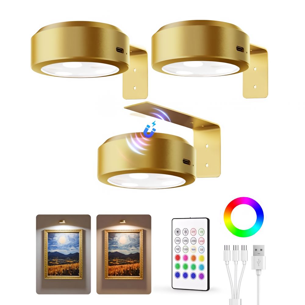 ArtLume trådløse, oppladbare LED-spotter — kabelfritt design, montering uten boring