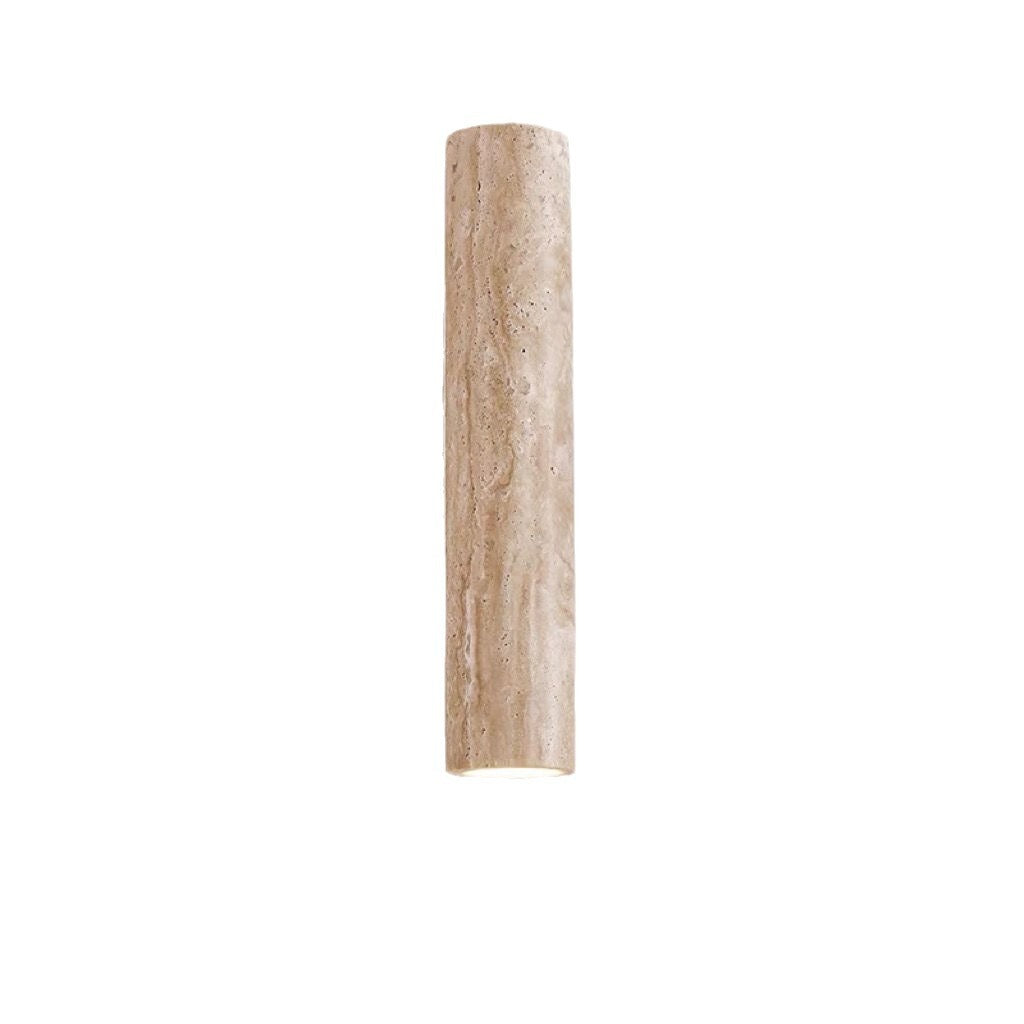 Lampada da parete in travertino a 2 luci Nordivea — Struttura in legno, design scandinavo