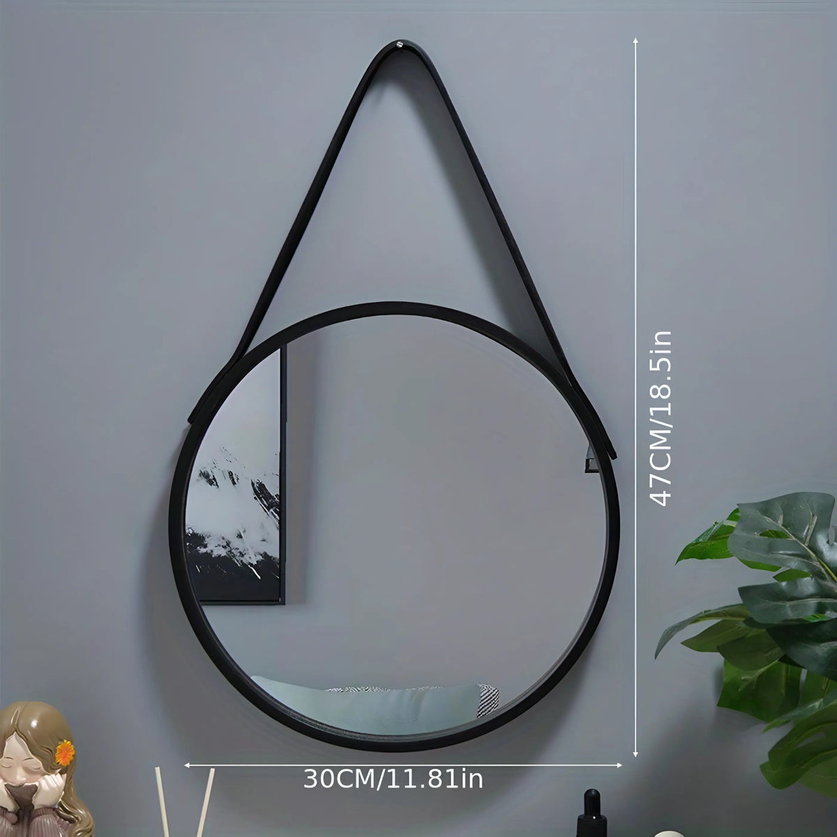 Shatterproof Drill-Free Wall-Mounted Jewelry Mirror