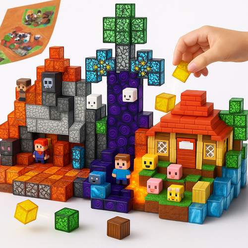 200 Pcs Magnetic Building Blocks Set — Creative Educational Construction Kit