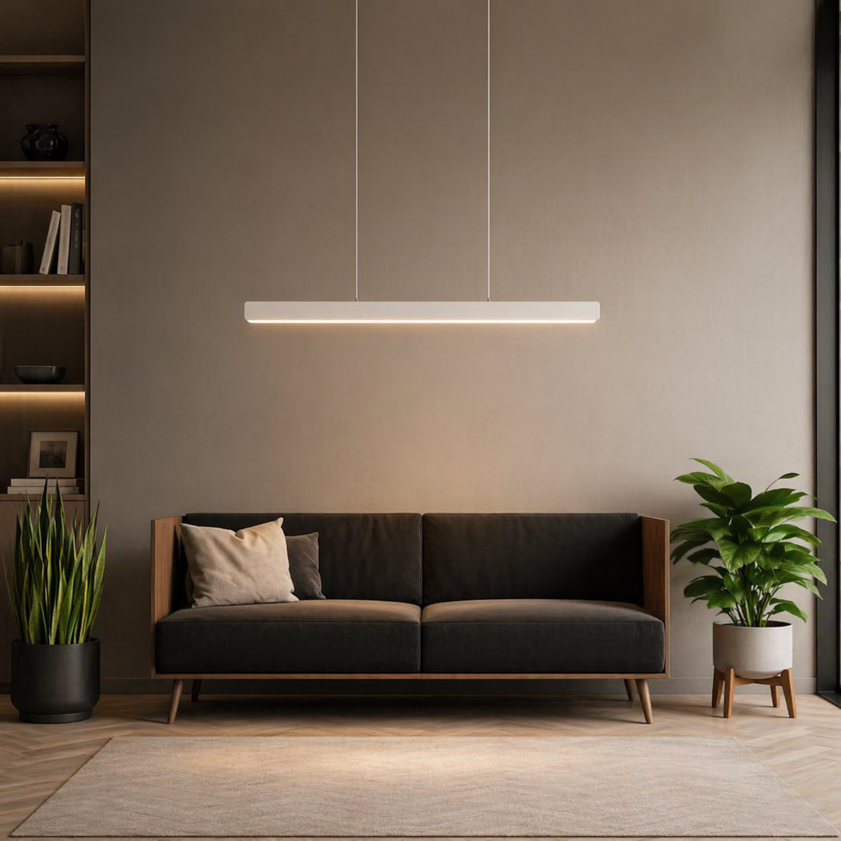 Moderne lineær LED-loftpendel — moderne pendellampe til køkkenø
