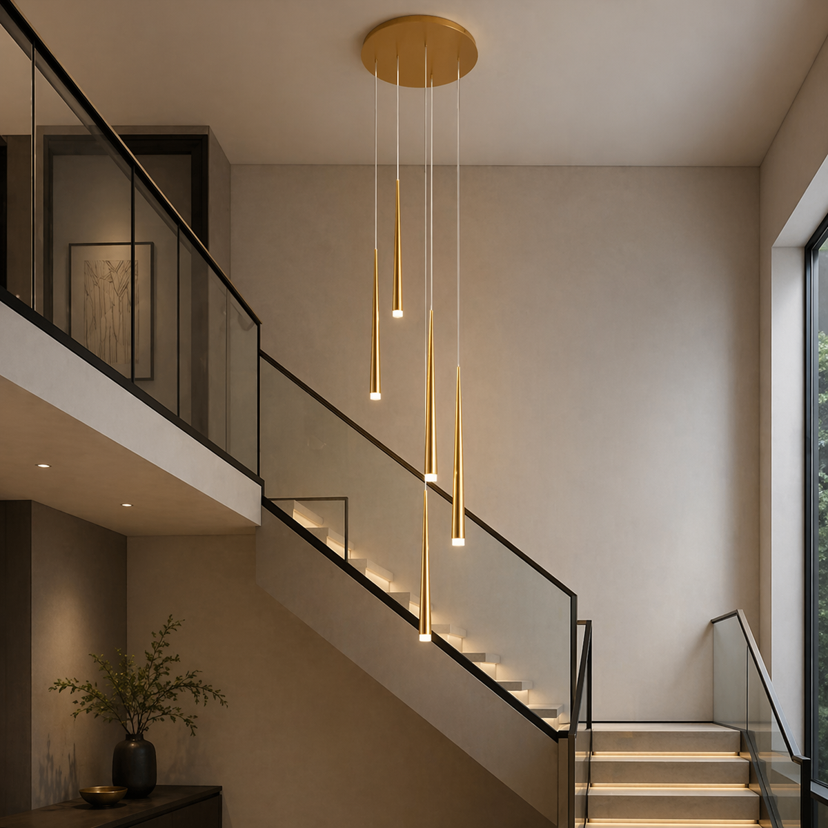 Moderne nordisk loftlampe - justerbar lampe til direkte montering, ramme i jern og akryl, dæmpbar LED med 6-68 hoveder