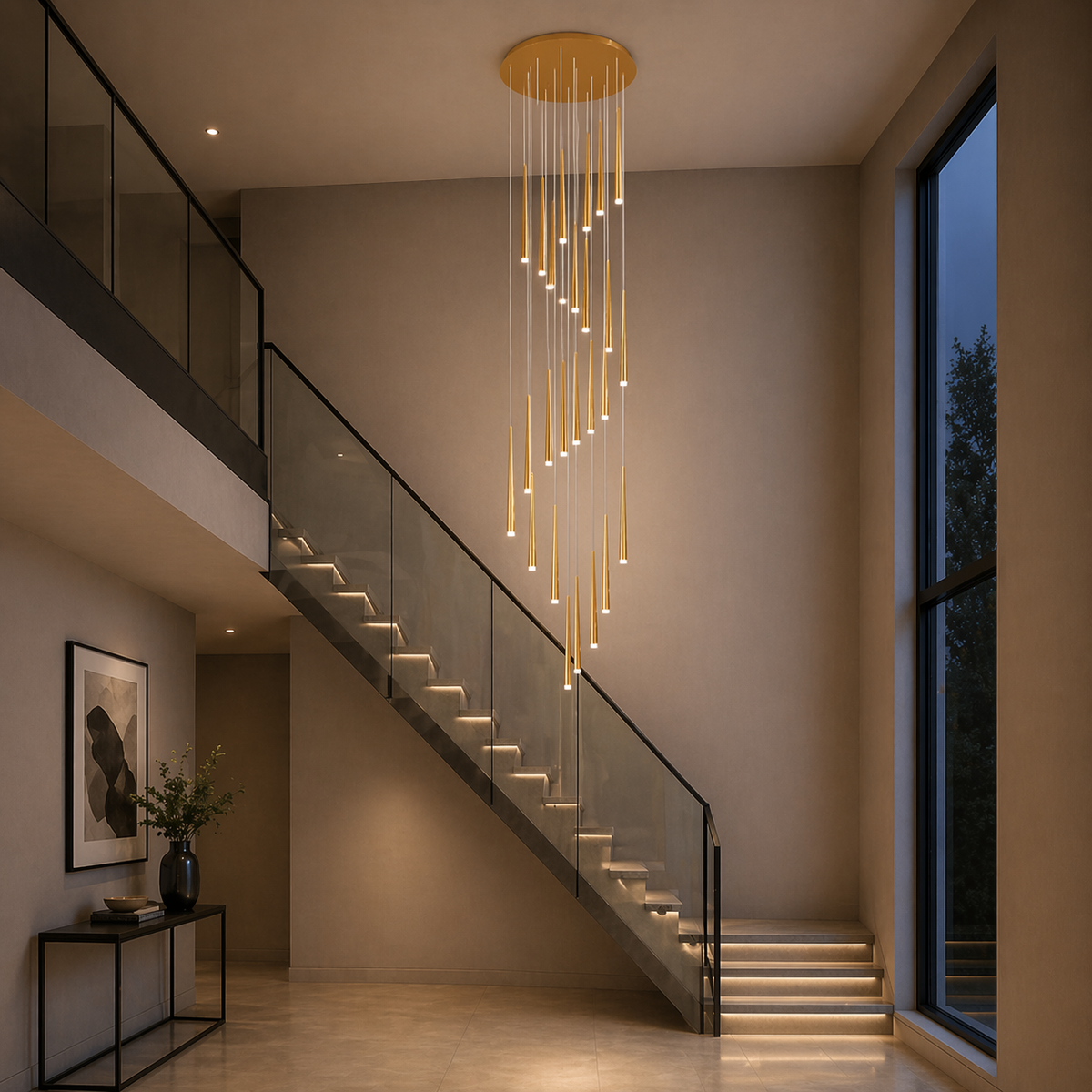 Moderne nordisk loftlampe - justerbar lampe til direkte montering, ramme i jern og akryl, dæmpbar LED med 6-68 hoveder