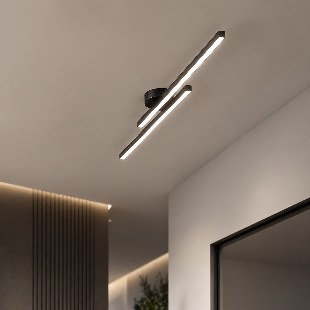 Moderne flad LED-loftslampe i aluminium - 4 cm dyb, ultratynd