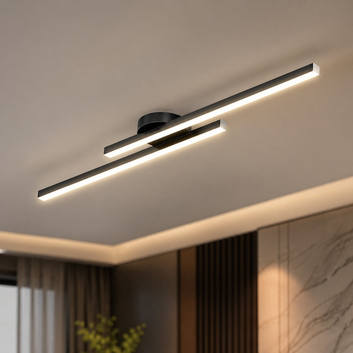 Moderne flad LED-loftslampe i aluminium - 4 cm dyb, ultratynd