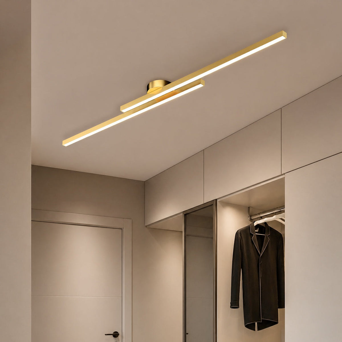 Moderne flad LED-loftslampe i aluminium - 4 cm dyb, ultratynd