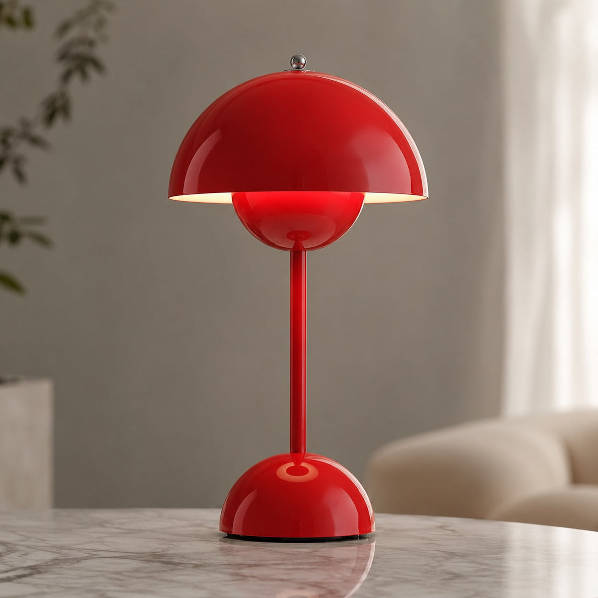 Verstellbare LED-Tischleuchte mit Keramiksockel – Tragbar, USB-betrieben, kompaktes Design