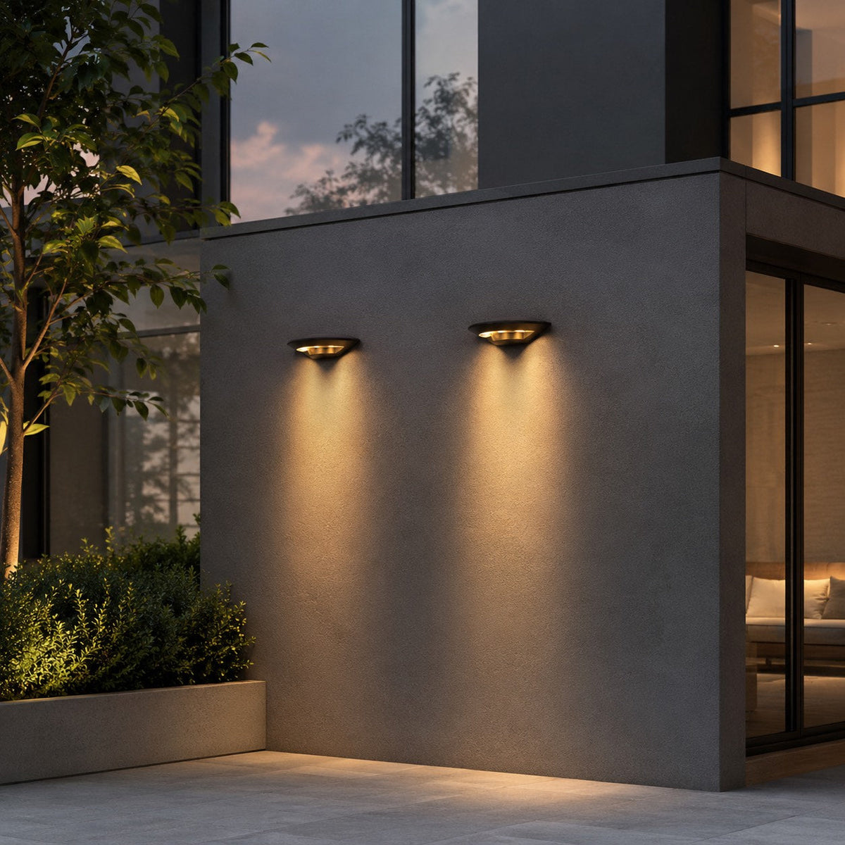 3000K LED Flying Saucer Wall Light — Waterproof Metal and Acrylic