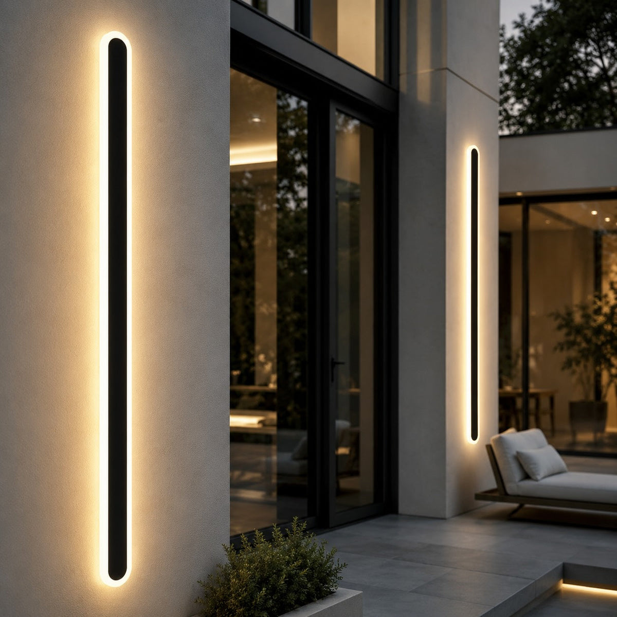 Modern Minimalist Metal Wall Lamp — IP65 Weatherproof Dimmable LED Light, Wall Mounted Outdoor Fixture