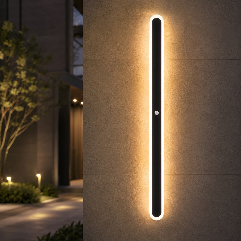Modern Minimalist Metal Wall Lamp — IP65 Weatherproof Dimmable LED Light, Wall Mounted Outdoor Fixture