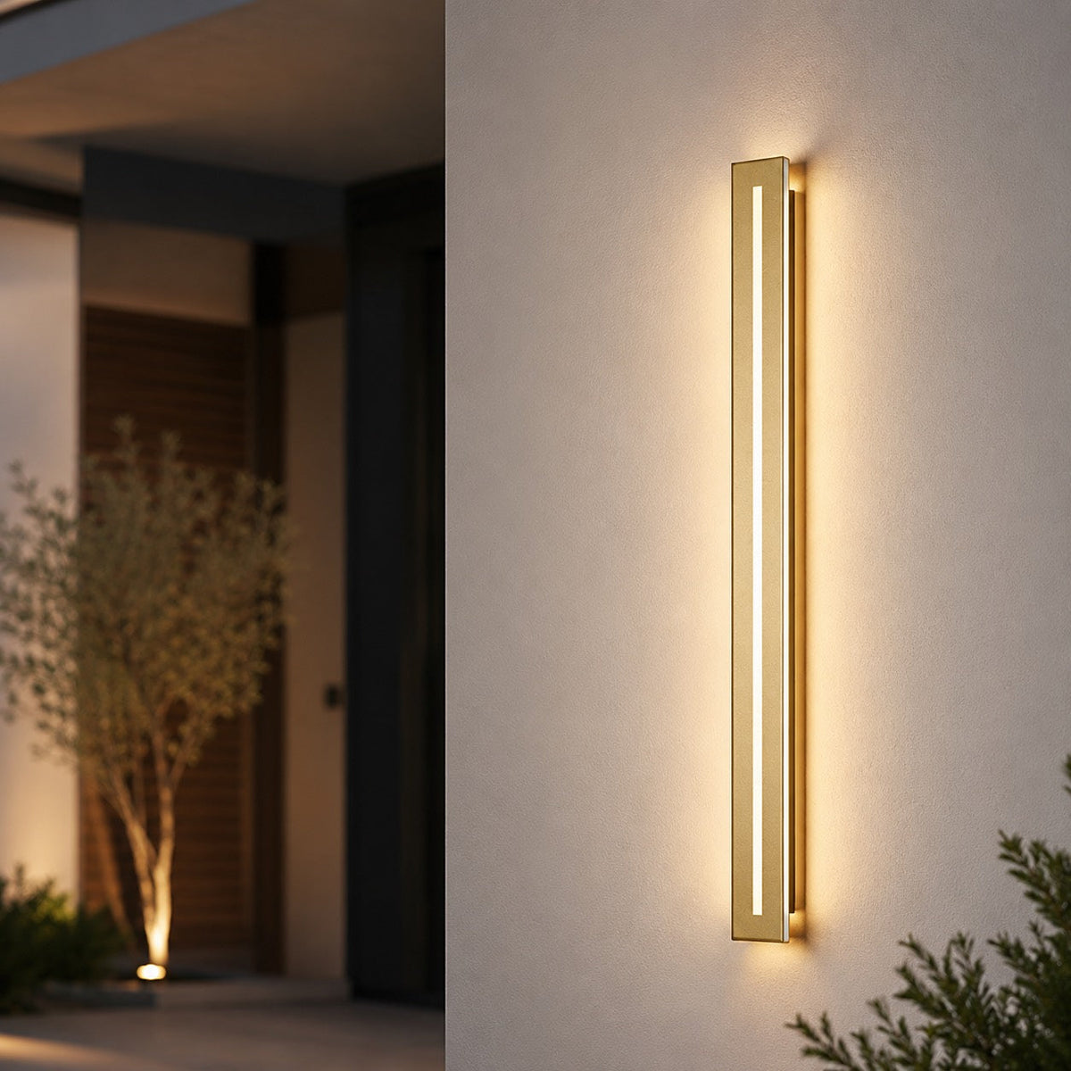 Moderne lineare LED-Wandleuchte – Eisengestell, Acrylschirm, drei Farbtemperaturmodi