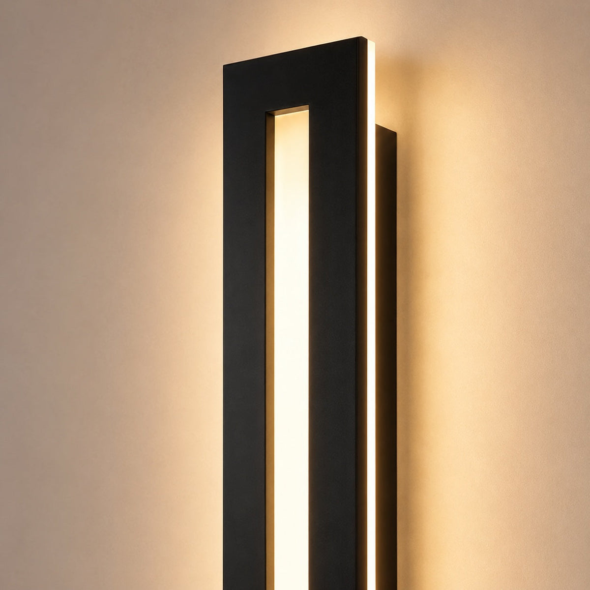 Moderne lineare LED-Wandleuchte – Eisengestell, Acrylschirm, drei Farbtemperaturmodi