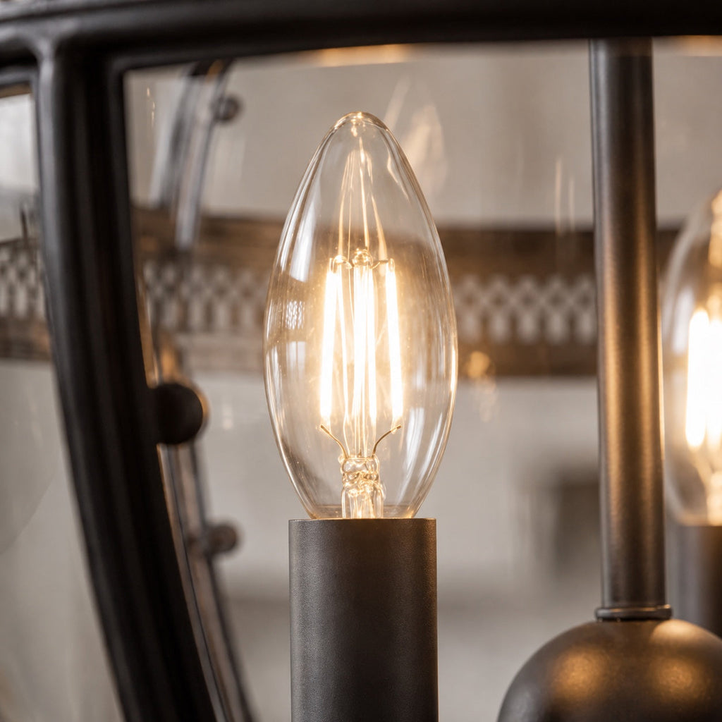 Modern Glass LED Pendant Light — Adjustable Height Contemporary Design