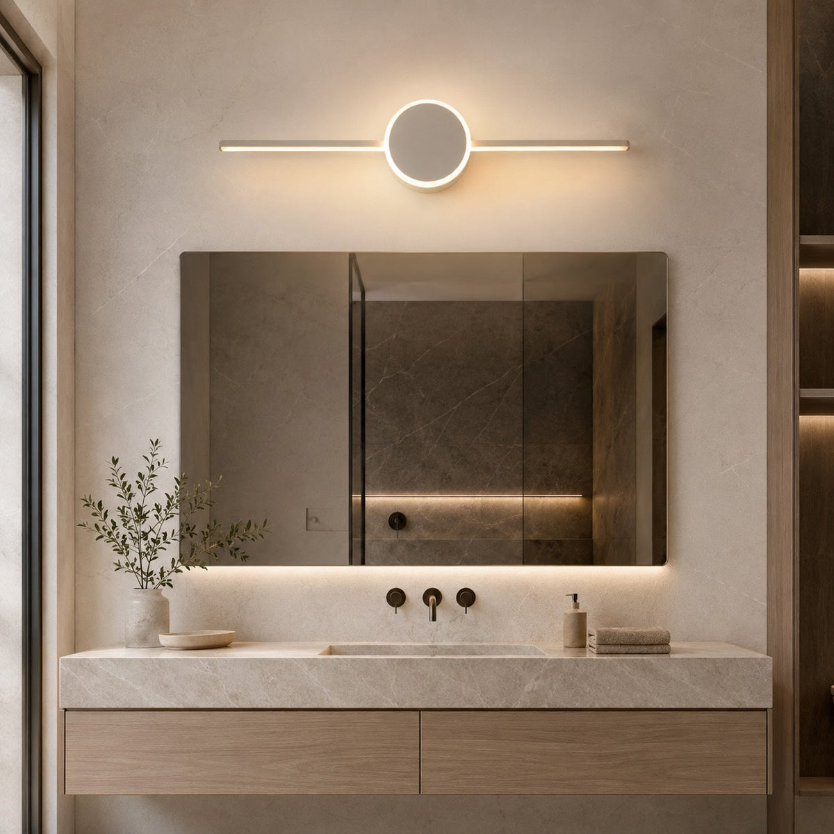 Moderne LED-væglampe — justerbart design i aluminium og akryl, 3 farvetemperaturer