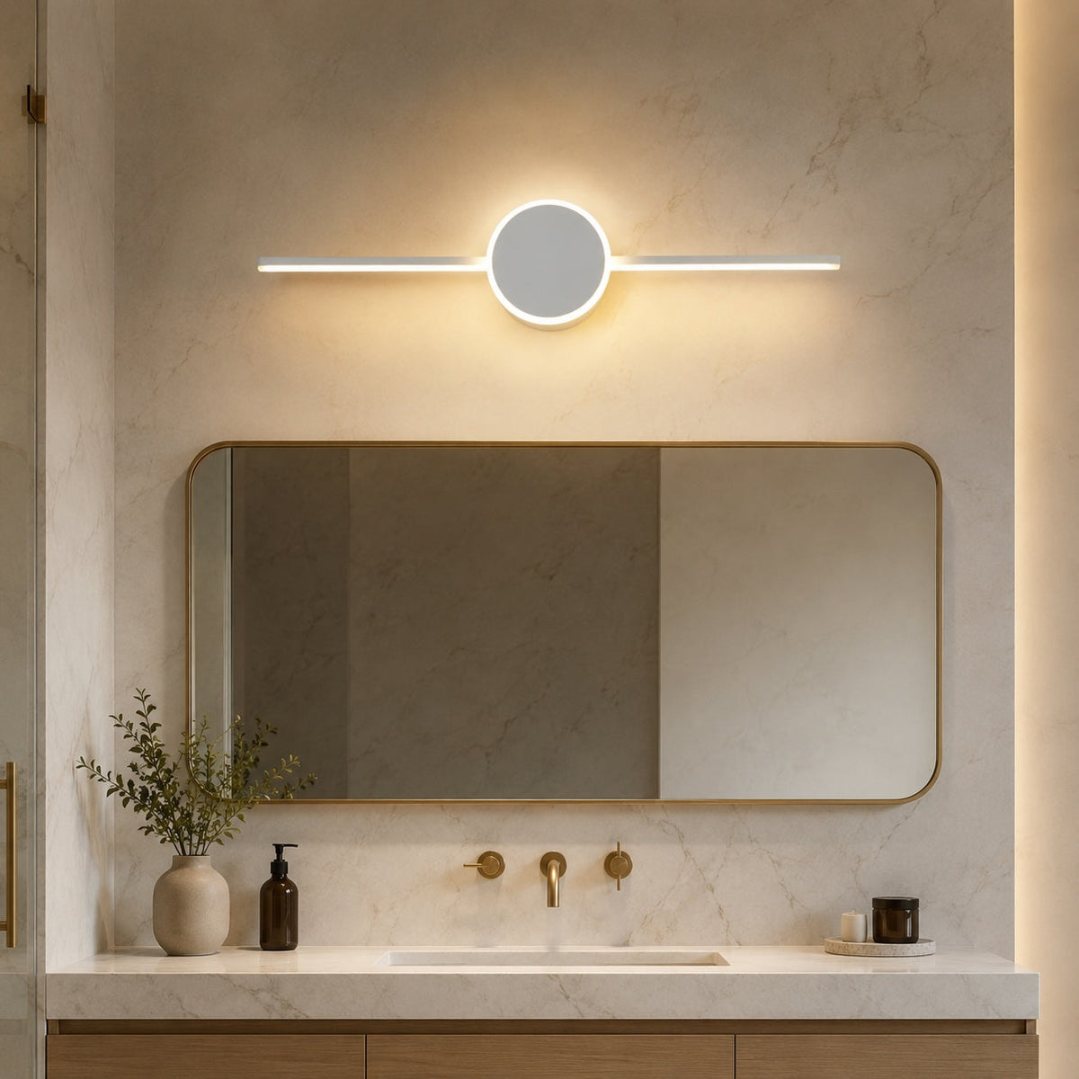 Moderne LED-væglampe — justerbart design i aluminium og akryl, 3 farvetemperaturer