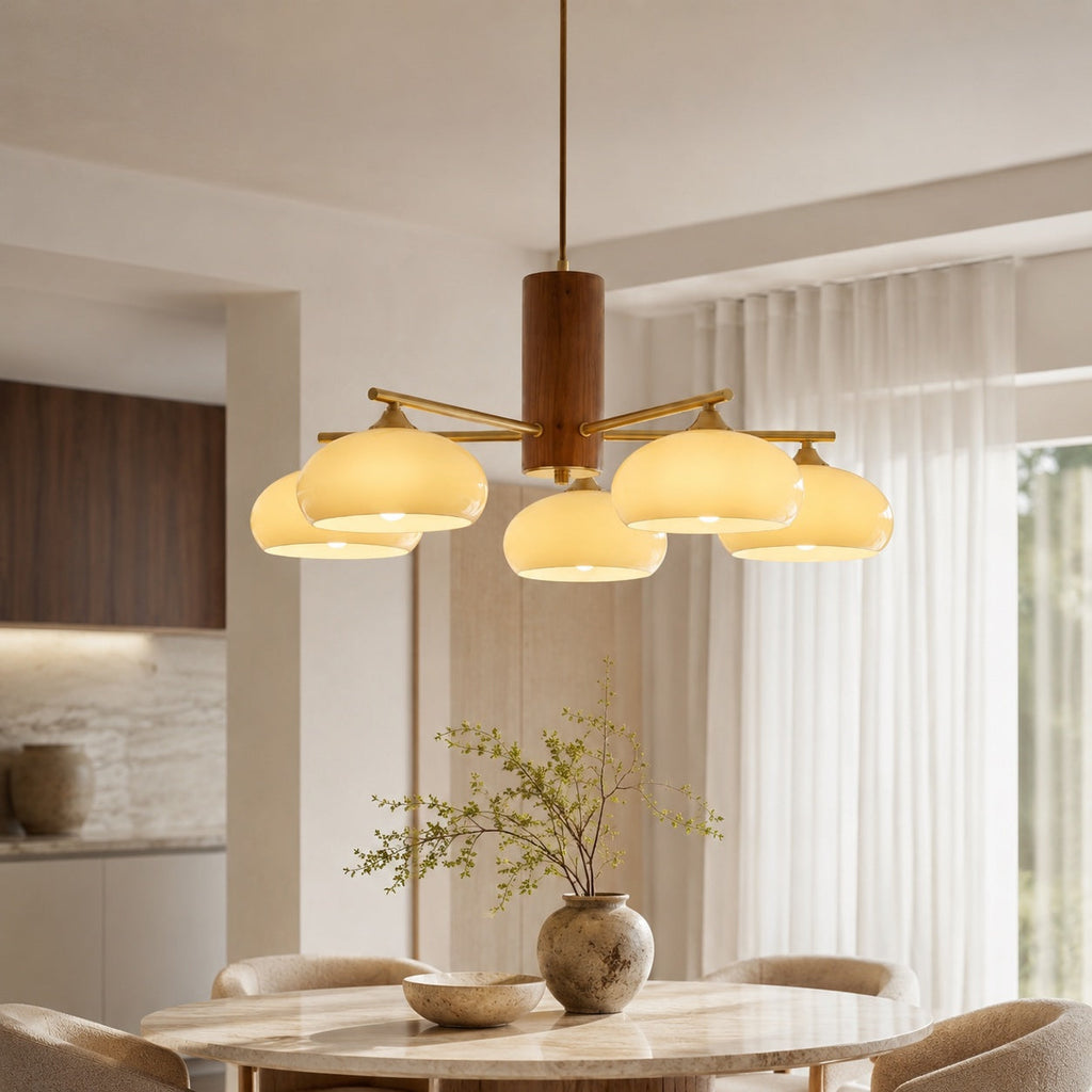 Modern Sculptural Elliptical Metal Frame Chandelier Hanging Fixture Integrated LED Bulbs