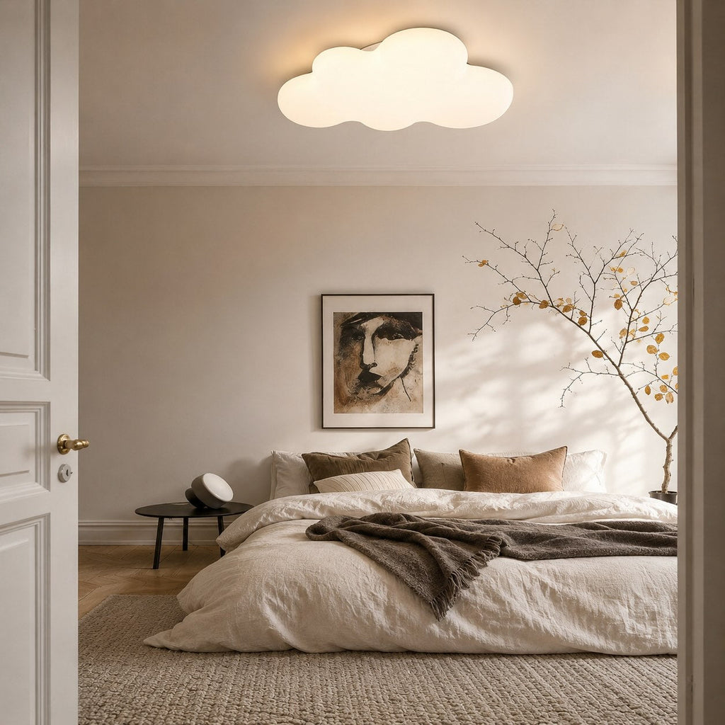 Modern Cartoon Flush Mount Ceiling Light — Iron Frame, 50W LED, Adjustable Color Temperature