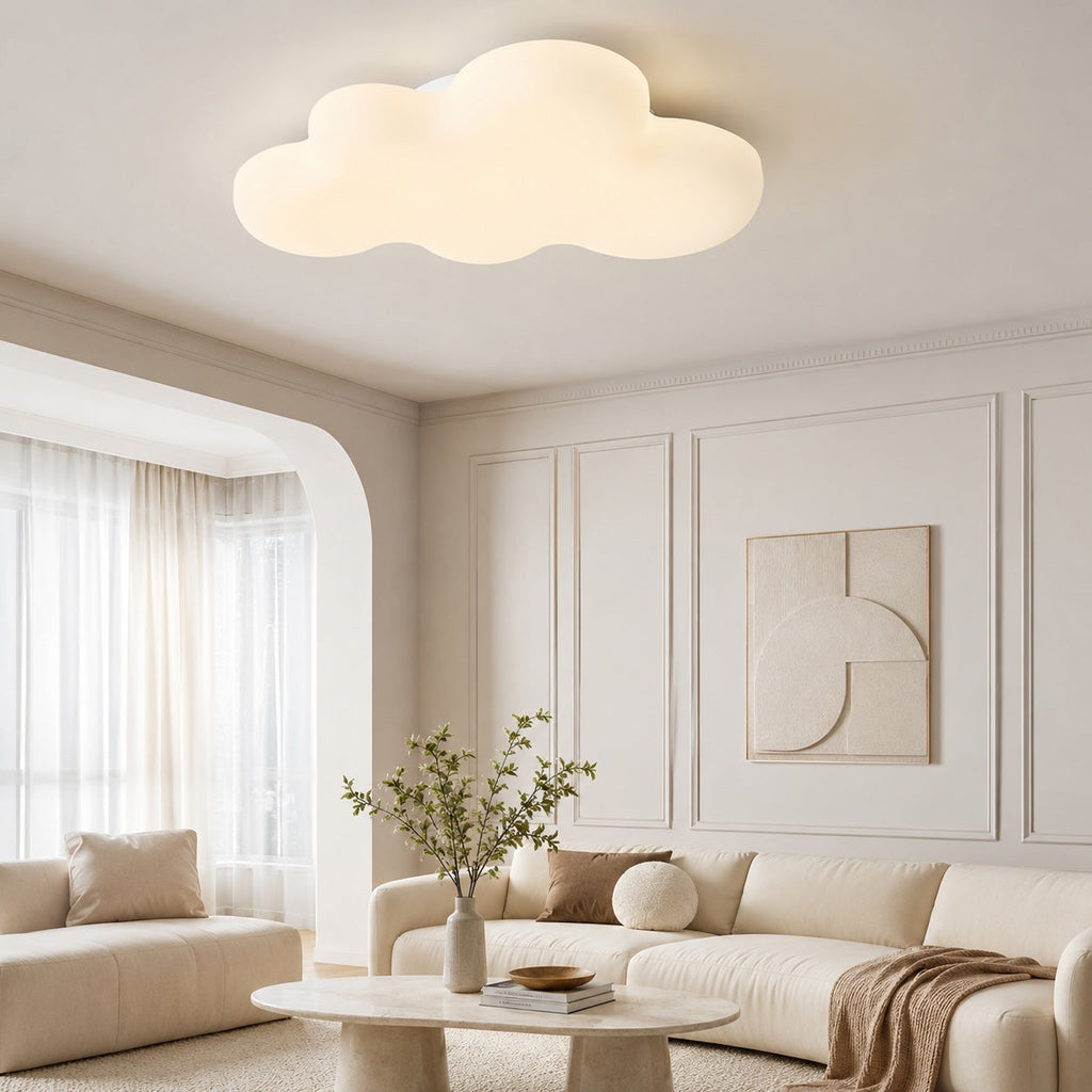 Modern Cartoon Flush Mount Ceiling Light — Iron Frame, 50W LED, Adjustable Color Temperature