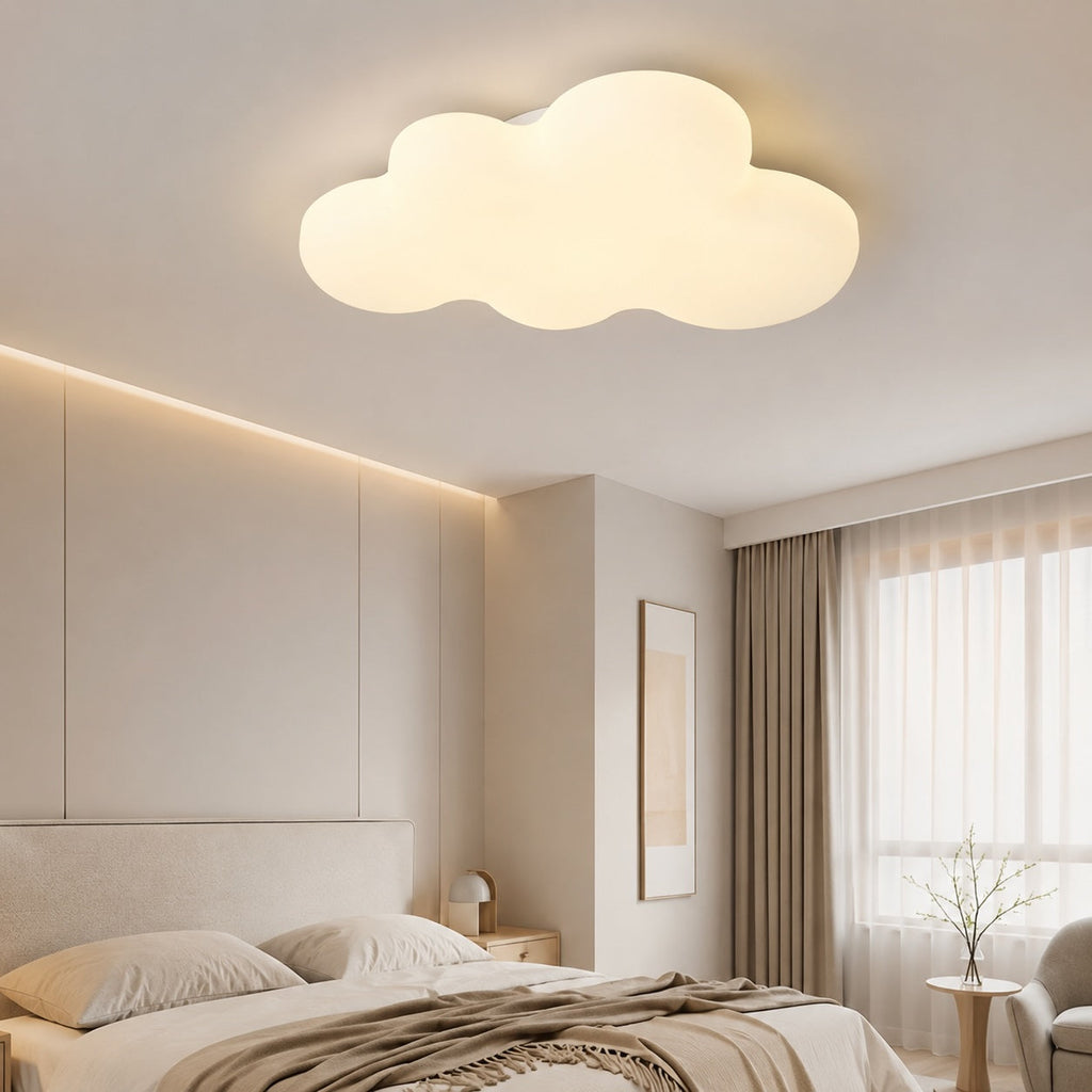 Modern Cartoon Flush Mount Ceiling Light — Iron Frame, 50W LED, Adjustable Color Temperature