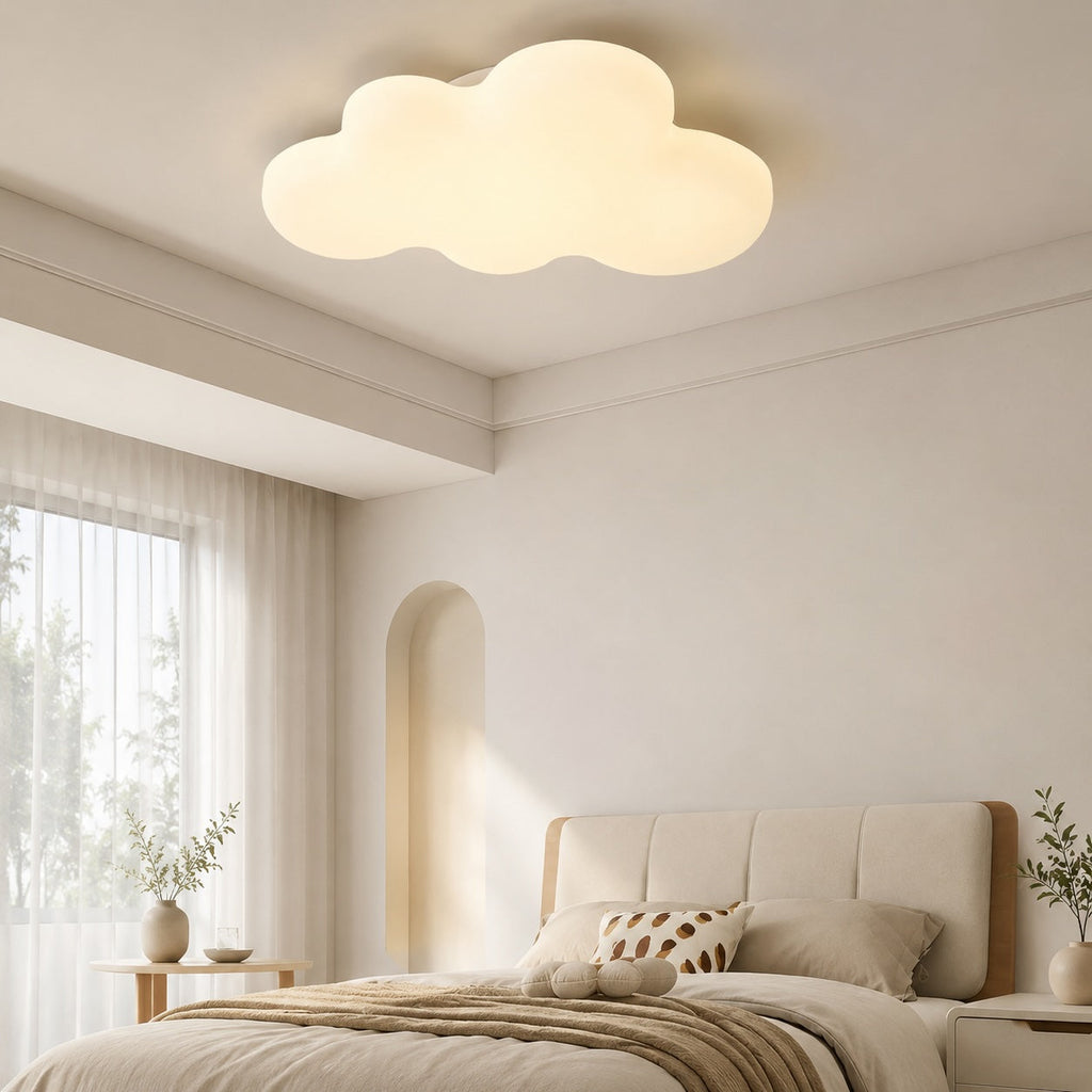 Modern Cartoon Flush Mount Ceiling Light — Iron Frame, 50W LED, Adjustable Color Temperature