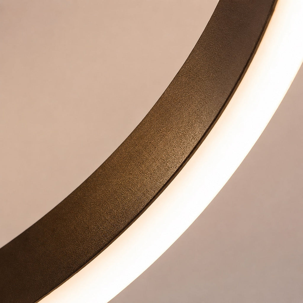 Lámpara de techo LED circular moderna de montaje empotrado y metal — perfil bajo, ahorro de energía