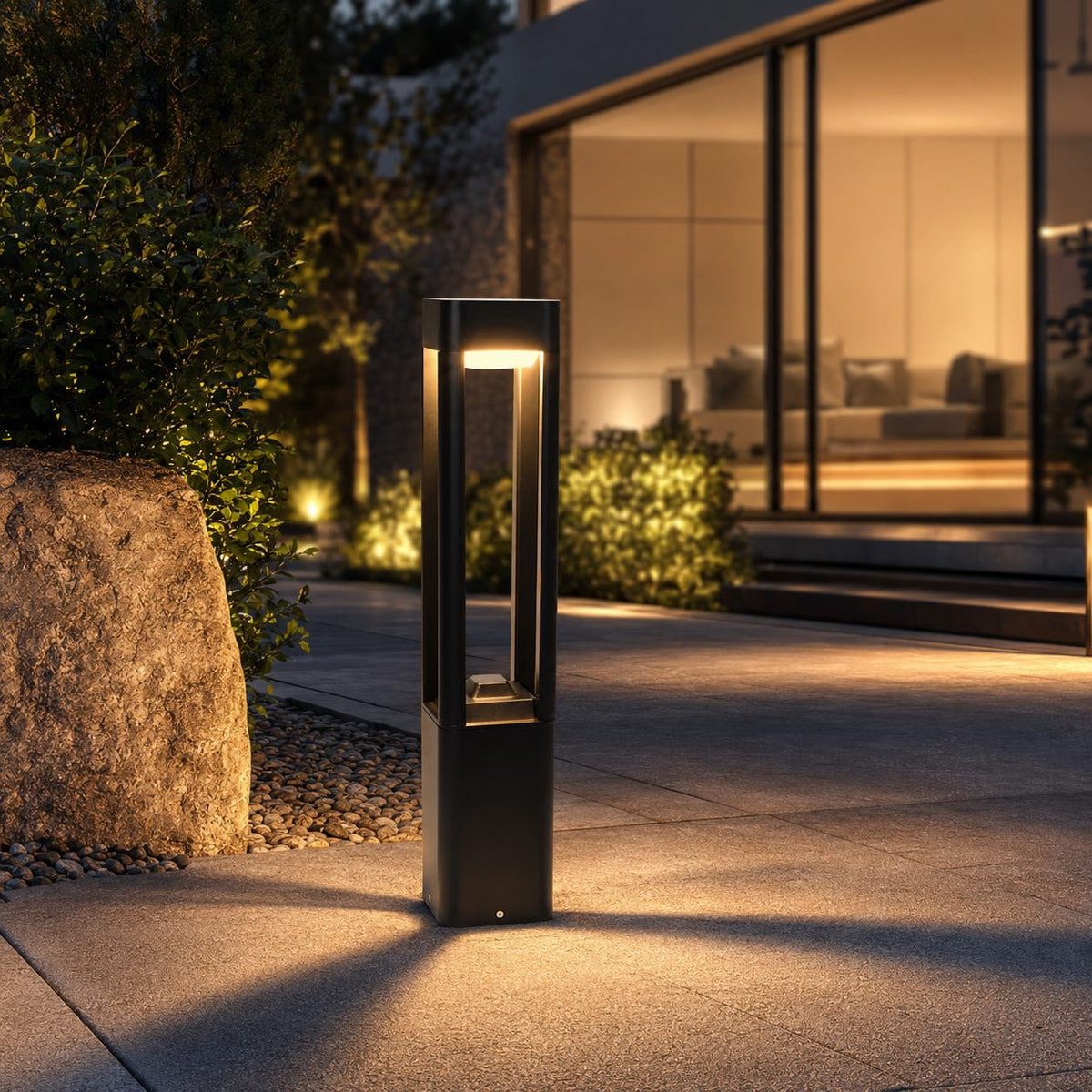 Nastavitelné venkovní sloupkové svítidlo, 10W LED, tlakový hliník, teplá bílá, krytí IP55