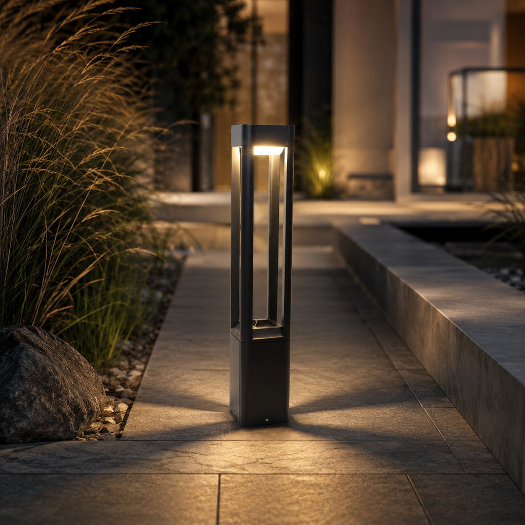Nastavitelné venkovní sloupkové svítidlo, 10W LED, tlakový hliník, teplá bílá, krytí IP55