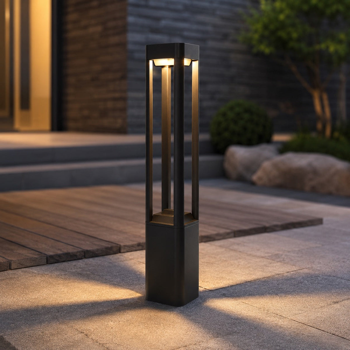 Nastavitelné venkovní sloupkové svítidlo, 10W LED, tlakový hliník, teplá bílá, krytí IP55