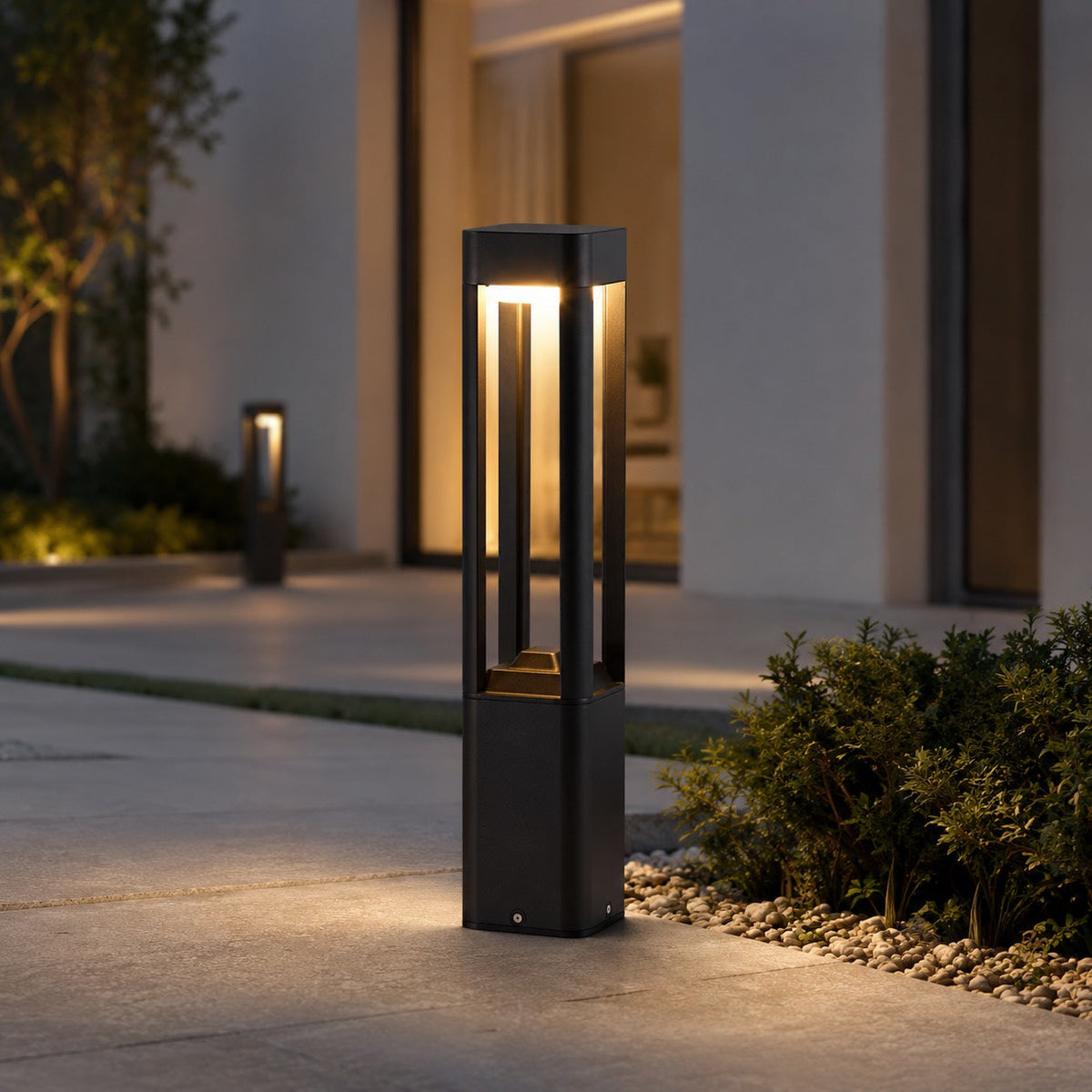 Nastavitelné venkovní sloupkové svítidlo, 10W LED, tlakový hliník, teplá bílá, krytí IP55