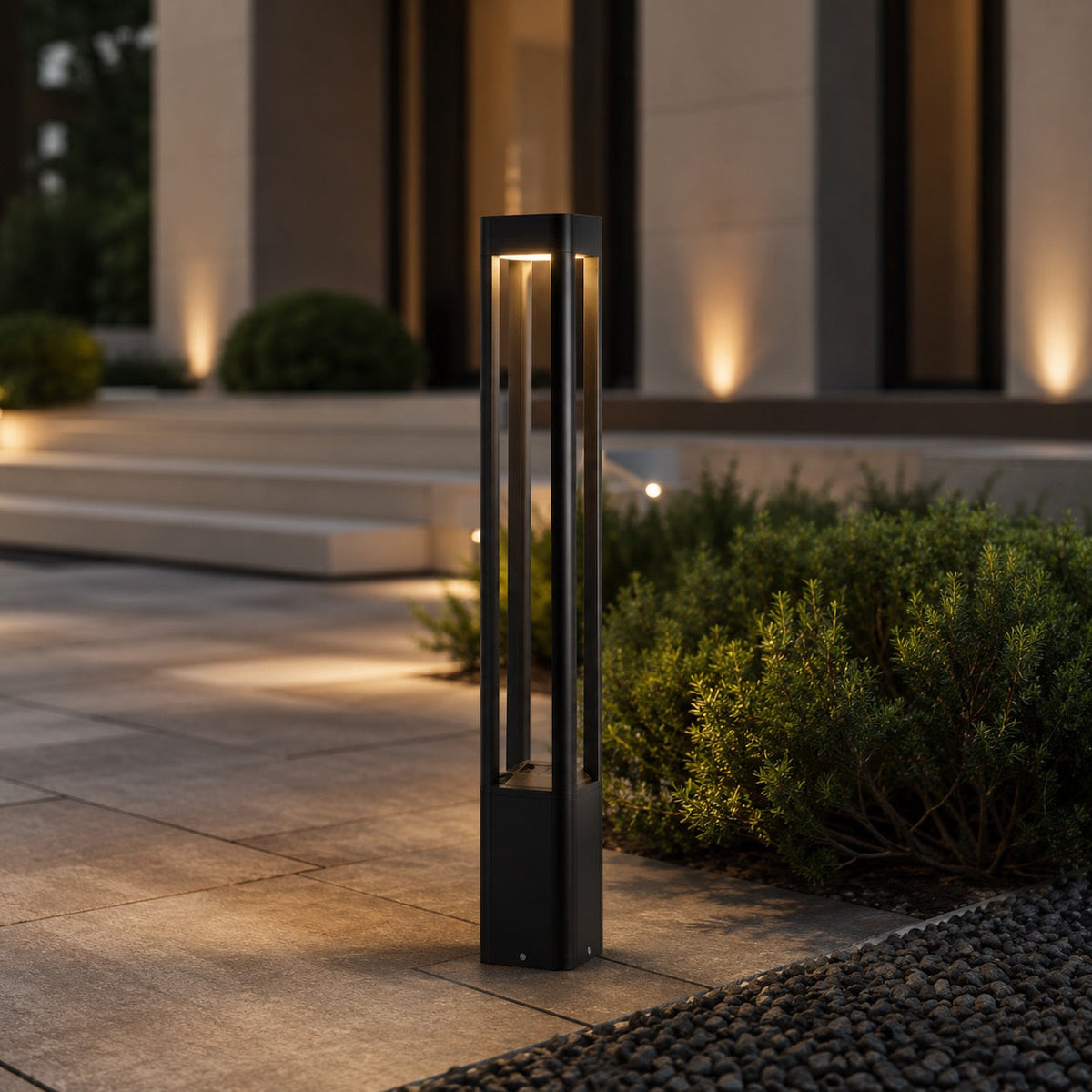 Nastavitelné venkovní sloupkové svítidlo, 10W LED, tlakový hliník, teplá bílá, krytí IP55