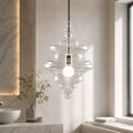 Adjustable LED Glass Pendant Light — Modern Ceiling Hanging Fixture
