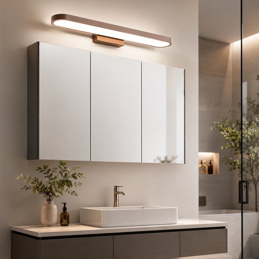 Dimmable LED Ring Light — Wall-Mounted Aluminum Vanity Fixture