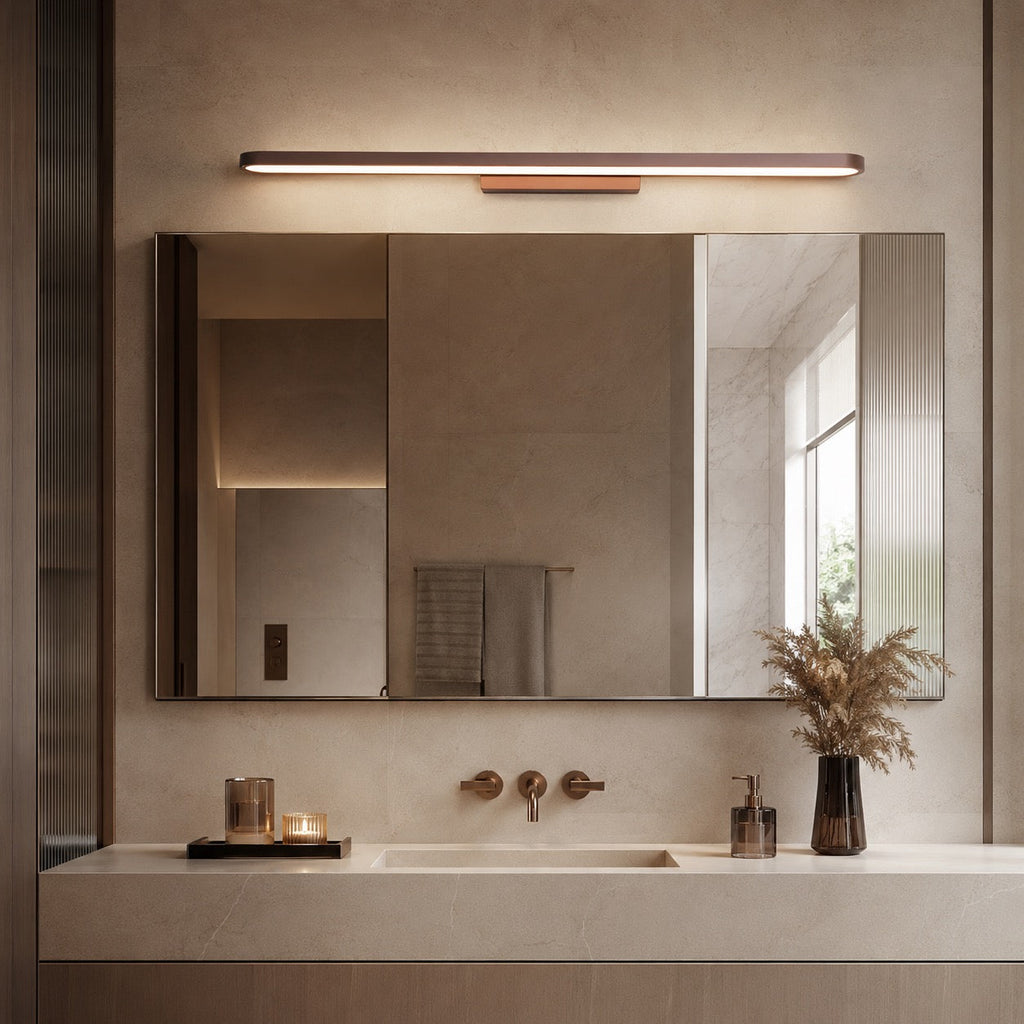 Dimmable LED Ring Light — Wall-Mounted Aluminum Vanity Fixture