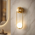 Modern vägglampa — mässing och glas, G9-sockel, 15 x 46 cm LED-armatur