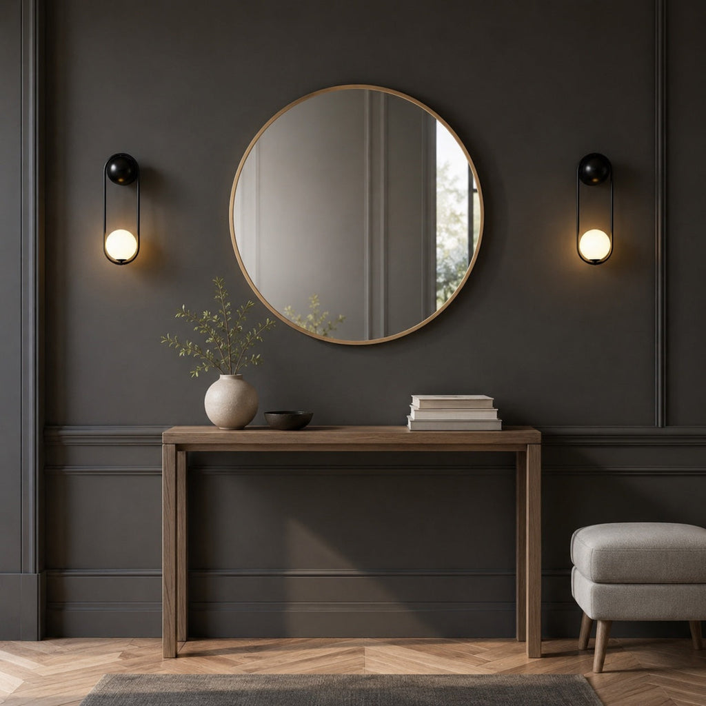Modern vägglampa — mässing och glas, G9-sockel, 15 x 46 cm LED-armatur