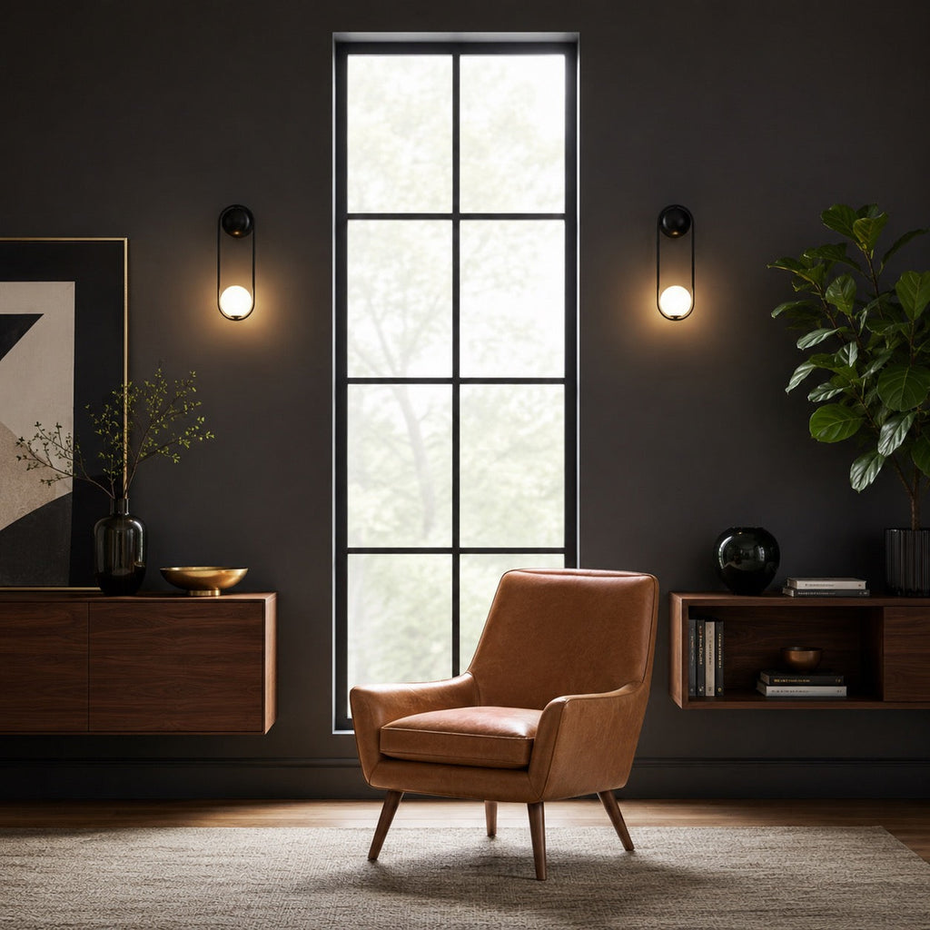 Modern vägglampa — mässing och glas, G9-sockel, 15 x 46 cm LED-armatur