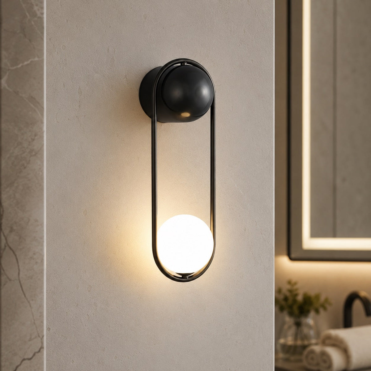 Modern vägglampa — mässing och glas, G9-sockel, 15 x 46 cm LED-armatur