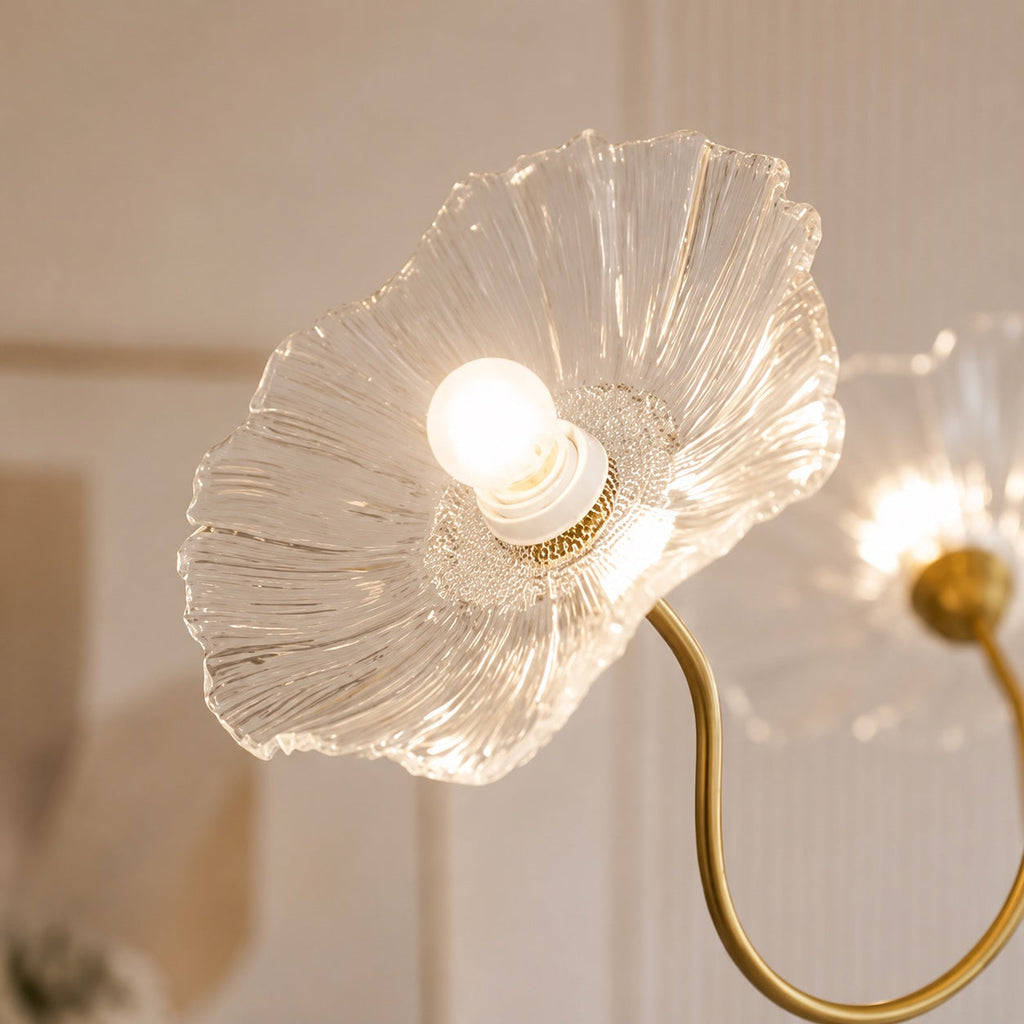 Adjustable Drop Chandelier Ceiling Light — Metal Frame, Frosted Glass Shades, E26/E27 Bulb Compatible