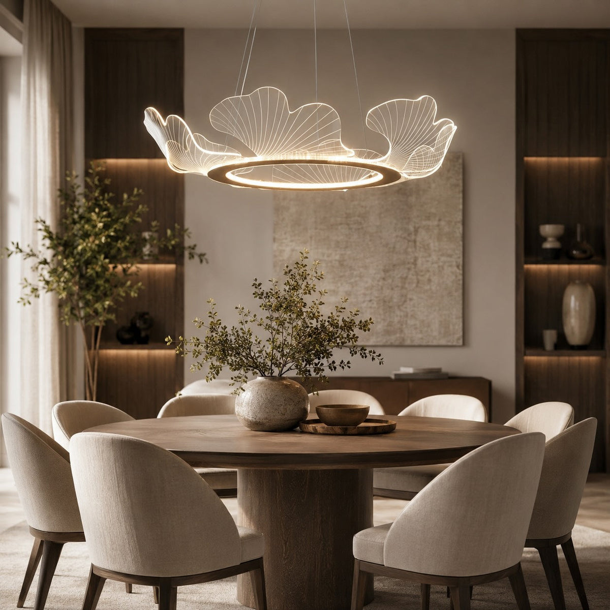 Modern, 3 fényforrásos LED-csillár - állítható üvegárnyékolós mennyezeti lámpatest