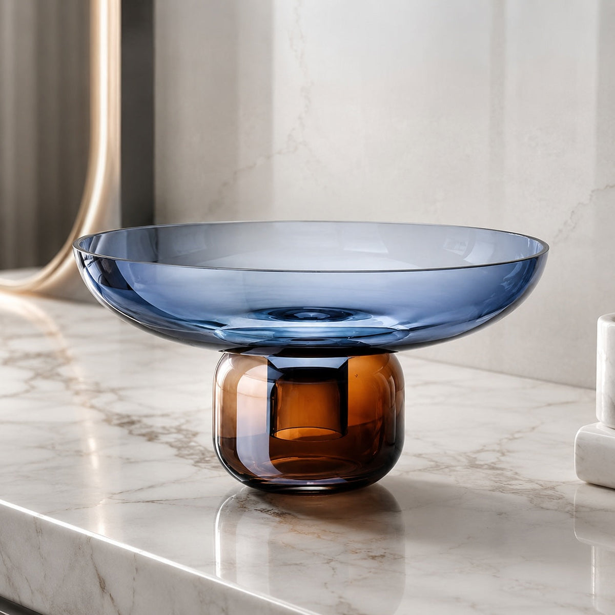 Vaso moderno in vetro - struttura rimovibile in due pezzi, 25 x 12.5 cm