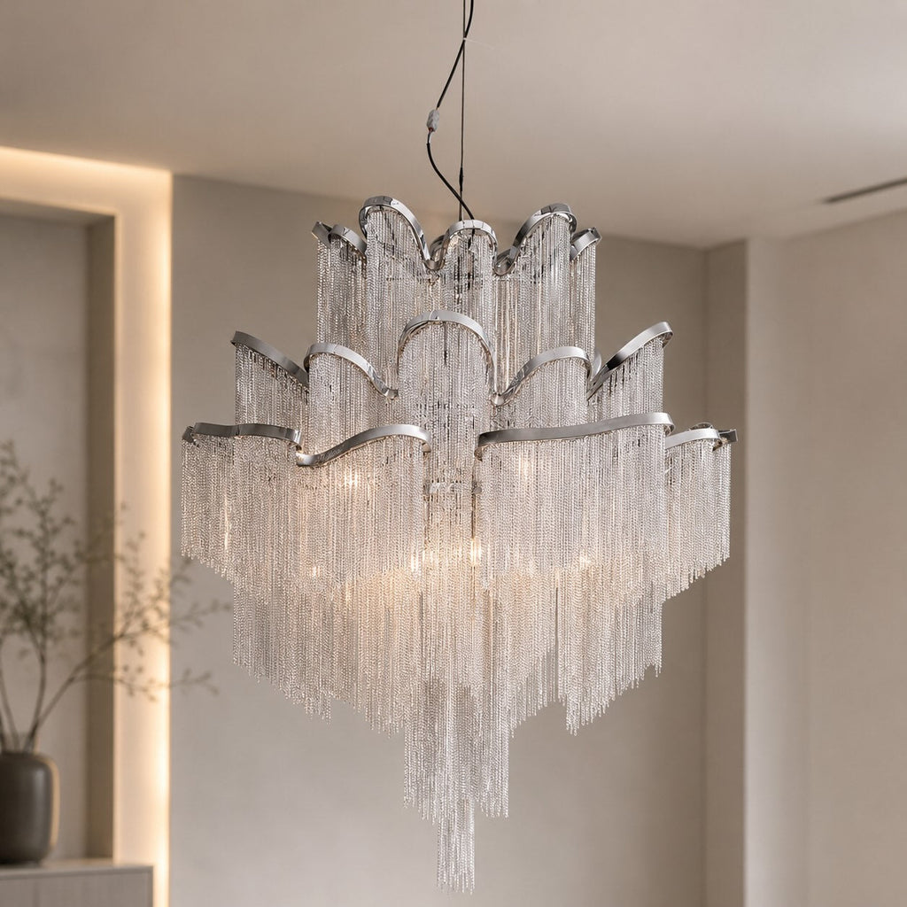 Modern Metal Chandelier Pendant Light — E14 Socket Hanging Fixture